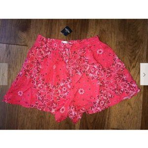 Hollister Red White Black Bandana Print Shorts XS